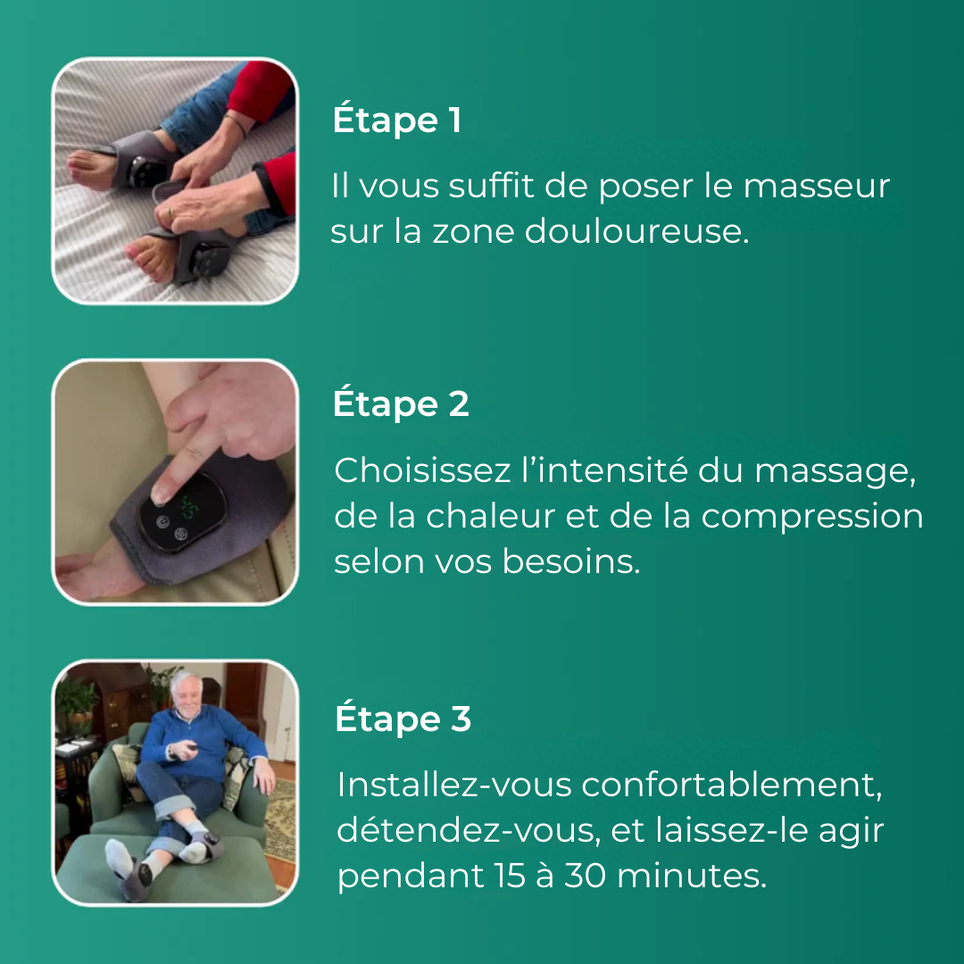 ThermoMasseur™ Thérapie 3-en-1